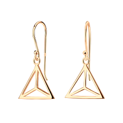 Silver Triangle Earrings - 6227