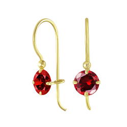 6mm Round Cubic Zirconia Silver Earring - 5121