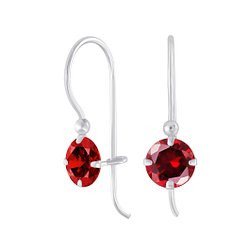6mm Round Cubic Zirconia Silver Earrings - Wholesale - 5118 6mm Round Cubic Zirconia Silver Earrings - Wholesale - 5118