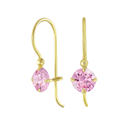 6mm Round Cubic Zirconia Silver Earring - 5121