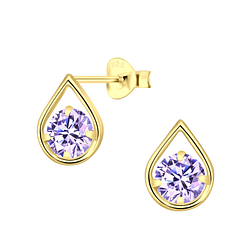 Silver Tear Drop Cubic Zirconia Stud Earrings - Wholesale - 4294 Silver Tear Drop Cubic Zirconia Stud Earrings - Wholesale - 4294