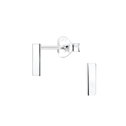Silver Bar Stud Earrings - 4976 Silver Bar Stud Earrings - 4976