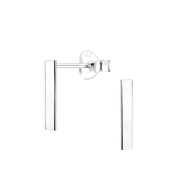 Silver Bar Stud Earrings - 4923 Silver Bar Stud Earrings - 4923