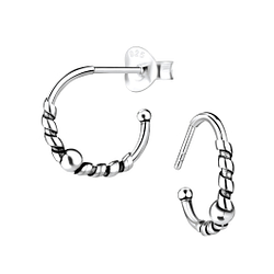 Silver Bali Stud Earrings - 4928 Silver Bali Stud Earrings - 4928