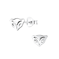 Silver Fox Stud Earrings - 5063