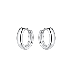 10mm Silver Huggie Earrings - 4831