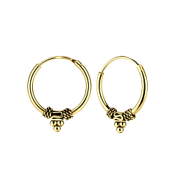 14mm Silver Bali Hoops - 5467 14mm Silver Bali Hoops - 5467