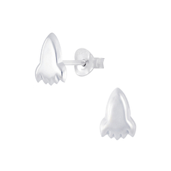 Silver Rocket Stud Earrings - 5658