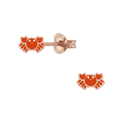Silver Crab Stud Earrings - 5752