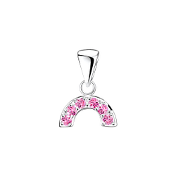 Silver Rainbow Cubic Zirconia Pendant - 5243