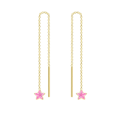 4mm Star Cubic Zirconia Silver Thread Through Earrings - Wholesale - 6493 4mm Star Cubic Zirconia Silver Thread Through Earrings - Wholesale - 6493