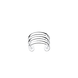 Silver Triple Line Ear Cuff - 3222