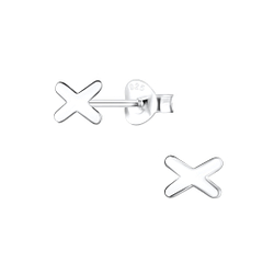 Silver Cross Stud Earrings - 2881 Silver Cross Stud Earrings - 2881