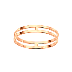 Silver Double Line Ring - 6264
