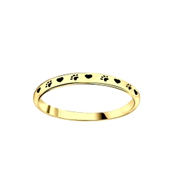 Silver Paw Print Ring - 5493