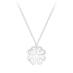 Silver Clover Necklace - 6732