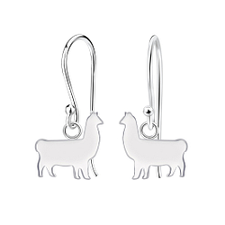 Silver Llama Earrings - 5184