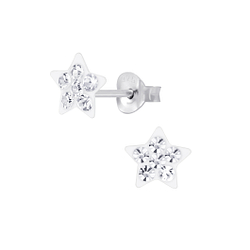 Silver Star Stud Earrings - Wholesale - 6805