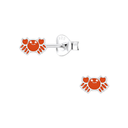 Silver Crab Stud Earrings - 5754