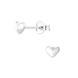 Silver Heart Stud Earrings - 6949 Silver Heart Stud Earrings - 6949