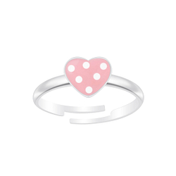 Silver Heart Adjustable Ring - 6998
