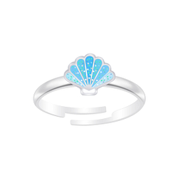 Silver Shell Adjustable Ring - 6990