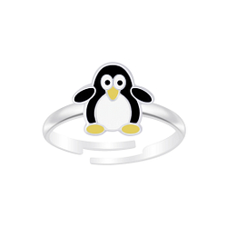 Silver Penguin Adjustable Ring - 6992