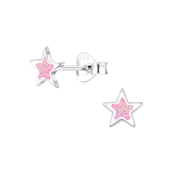 Silver Star Stud Earrings - 7019 Silver Star Stud Earrings - 7019