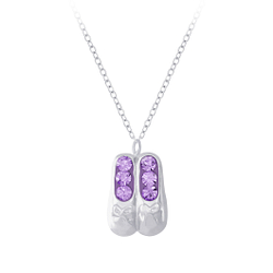 Silver Ballerina Necklace - 7217