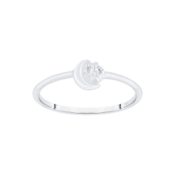 Silver Moon Ring - 7062