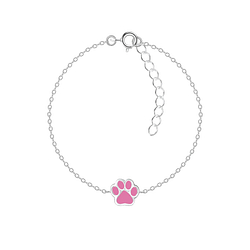 Silver Paw Print Bracelet - 7332 Silver Paw Print Bracelet - 7332