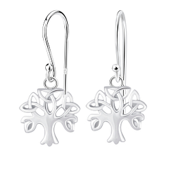 Silver Celtic Tree Earrings - 6550