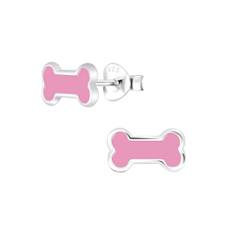 Silver Bone Stud Earrings - 7178 Silver Bone Stud Earrings - 7178