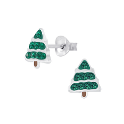 Silver Tree Stud Earrings - 7229 Silver Tree Stud Earrings - 7229