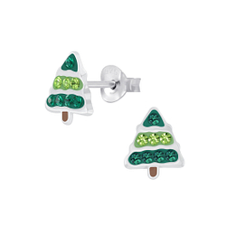 Silver Tree Stud Earrings - 7228 Silver Tree Stud Earrings - 7228