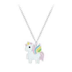 Silver Unicorn Necklace - 7388
