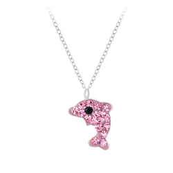 Silver Dolphin Necklace - 7390