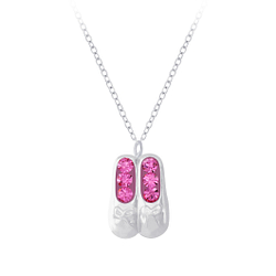Silver Ballerina Necklace - 7217