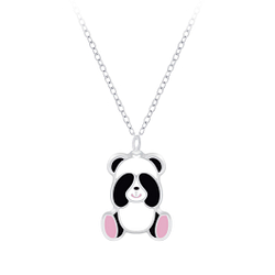 Silver Panda Necklace - 7211