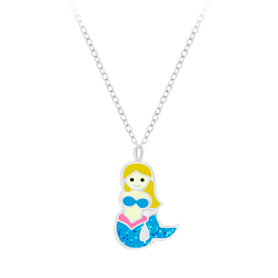 Silver Mermaid Necklace - 7360