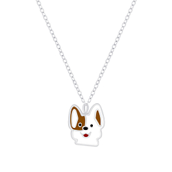 Silver Dog Necklace - 7387