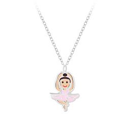 Silver Ballerina Necklace - 7202