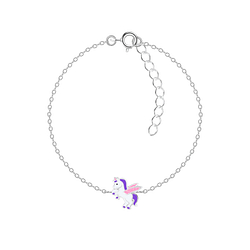 Silver Winged Unicorn Bracelet - 7551