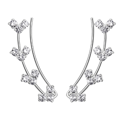 Silver Cubic Zirconia Ear Climbers - Wholesale - 7440 Silver Cubic Zirconia Ear Climbers - Wholesale - 7440