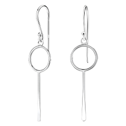 Silver Geometric Earrings - 7607