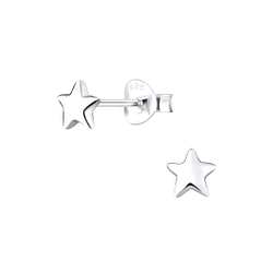 Silver Star Stud Earrings - 5061