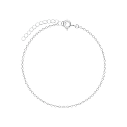 18cm Silver Extendable Chain Bracelet - 6354