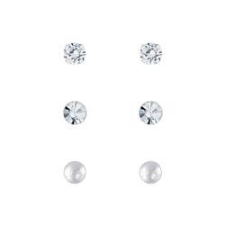 Silver Stud Earrings Starter Set - 7695