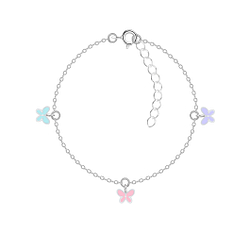 Silver Butterfly Bracelet - 7934
