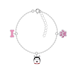 Silver Dog Lovers Bracelet - 7927
